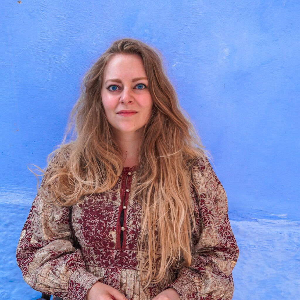 Laura in Chefchaouen Morocco