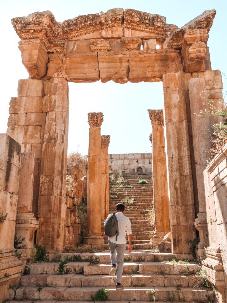 Inside the ancient city of Jerash, which is free to visit with the Jordan Pass