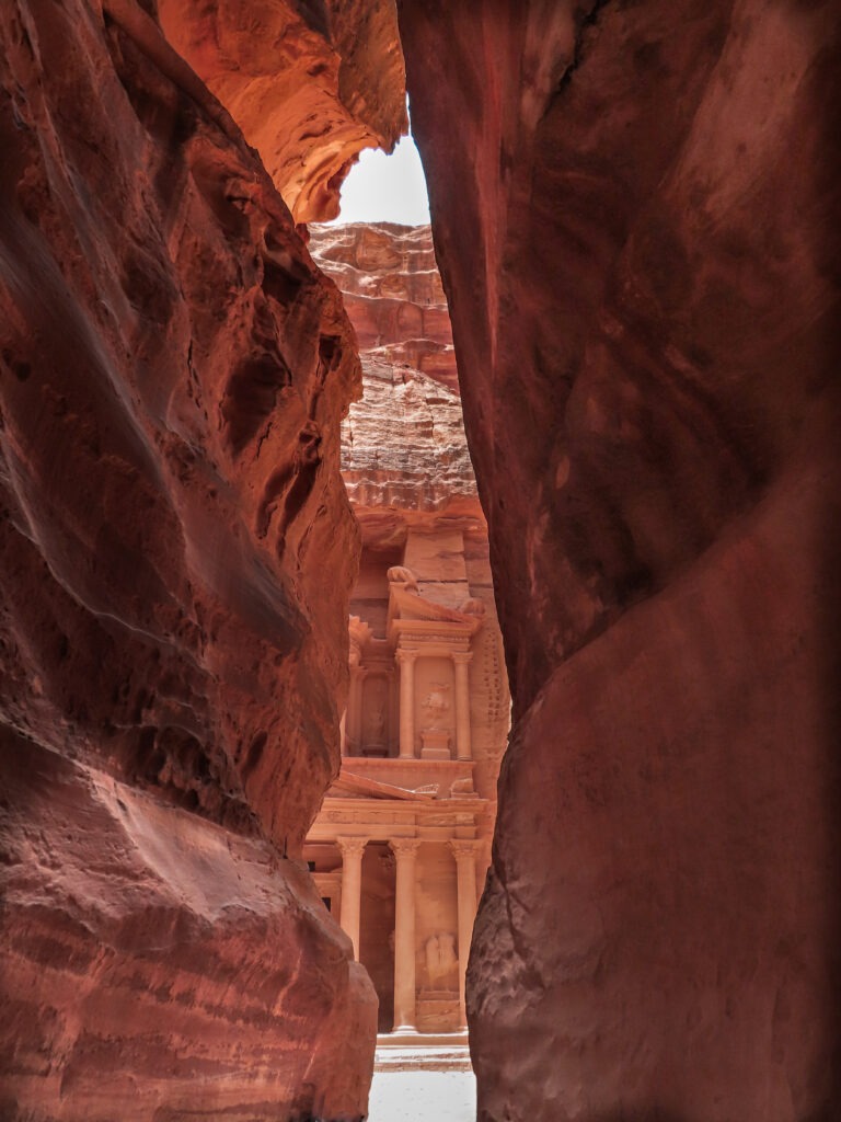 View on the Treasury in Petra, Jordan