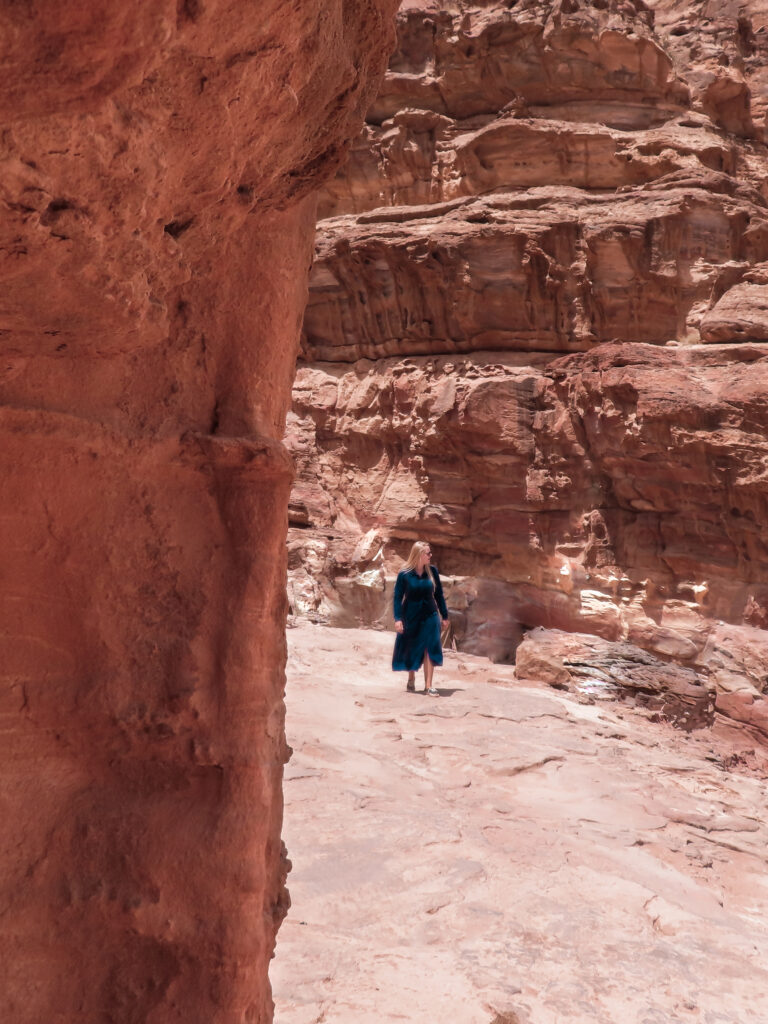 It can get quite hot in Petra, so cover your arms and legs!