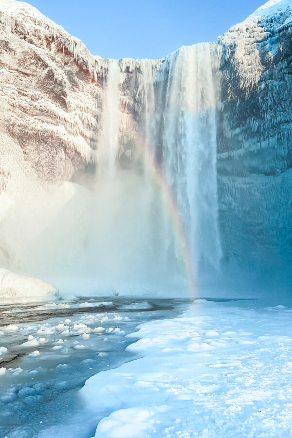 Weather conditions can easily change in Iceland during winter. That's why you can often see rainbows on the island.