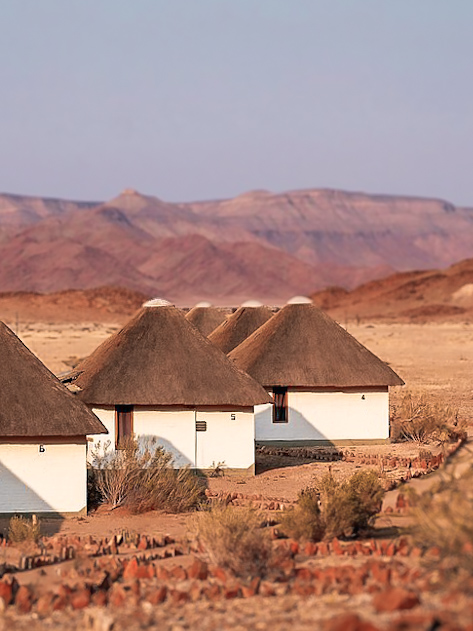 Sustainable travel: sleeping in in eco lodge in Namibia