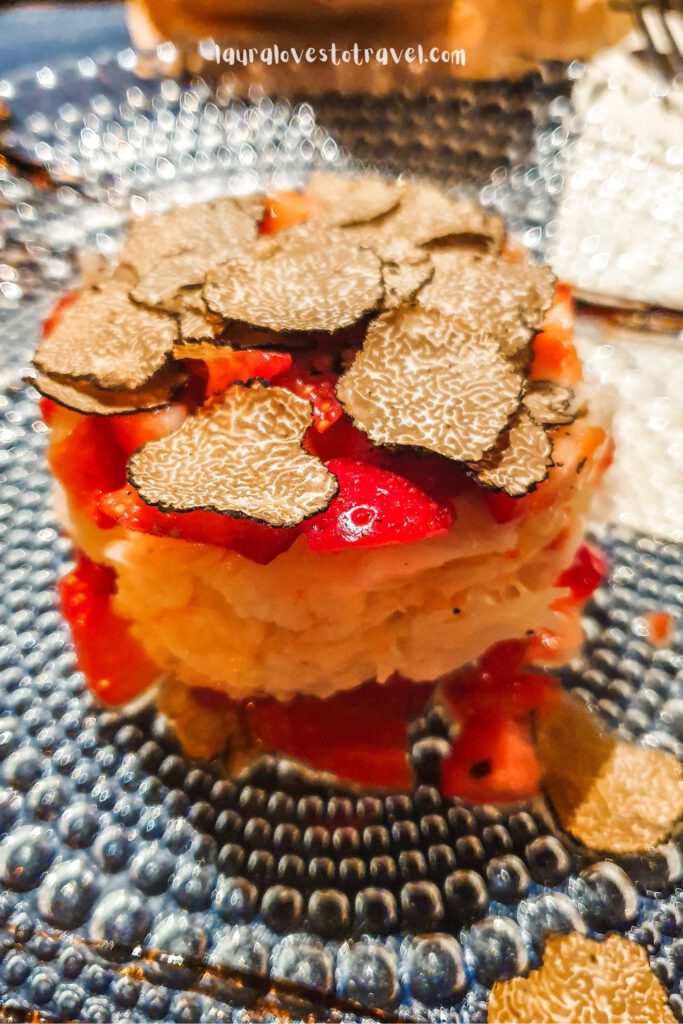 Florence is known for its amazing art, but also its food culture. This dish with black truffle is beautifully presented at one of Florence's many restaurants