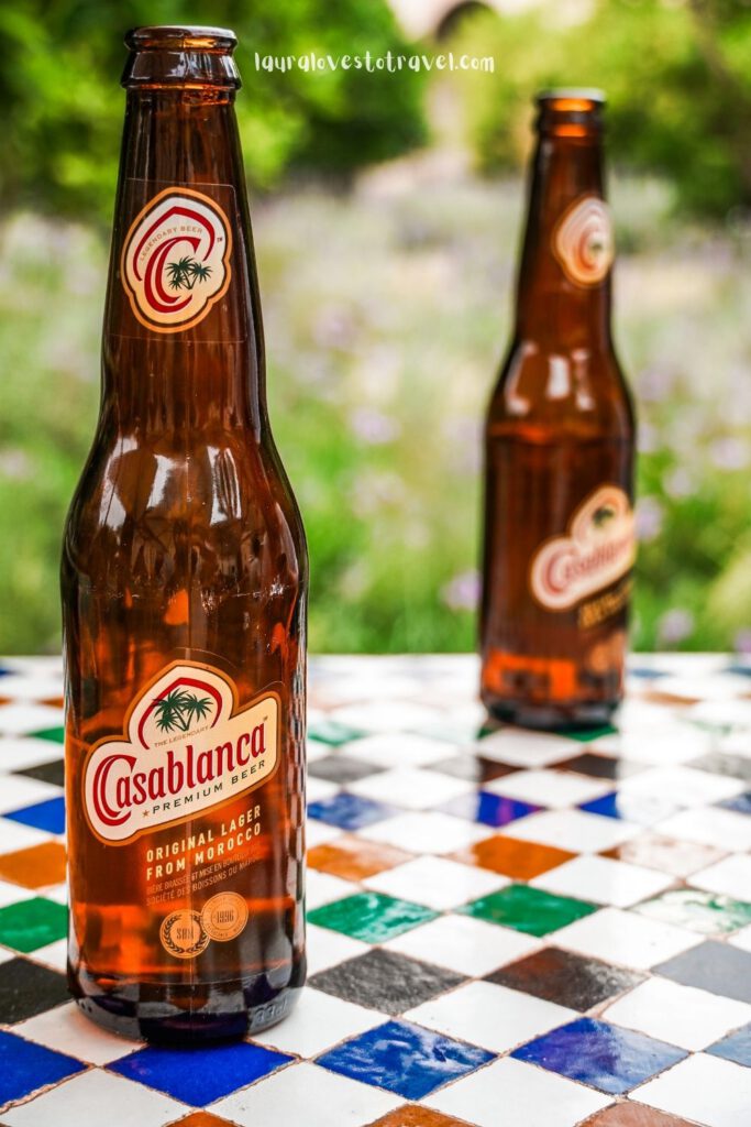 "Casablanca beers" on a rooftop terrace in Morocco