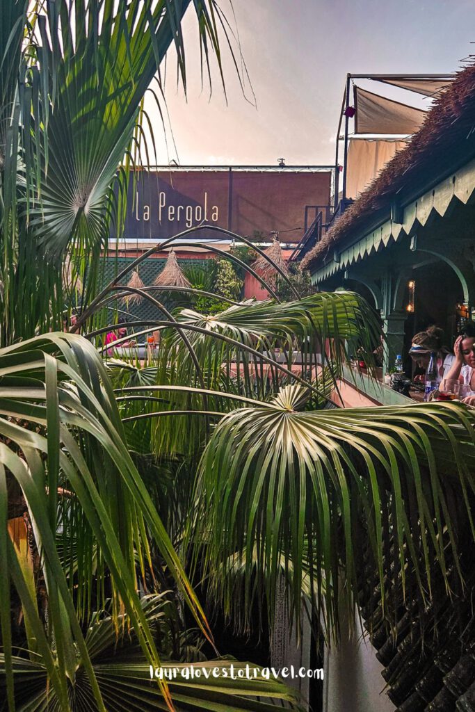 Rooftop terrace in Marrakesh