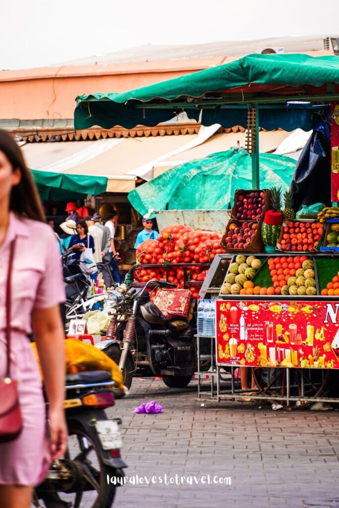 Juice stall on the Djemaa El Fna square, Marrakesh