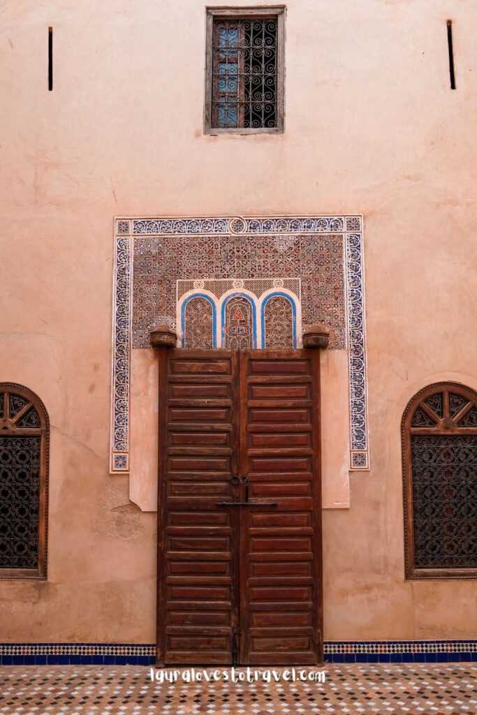 Decorated door in Marrakesh