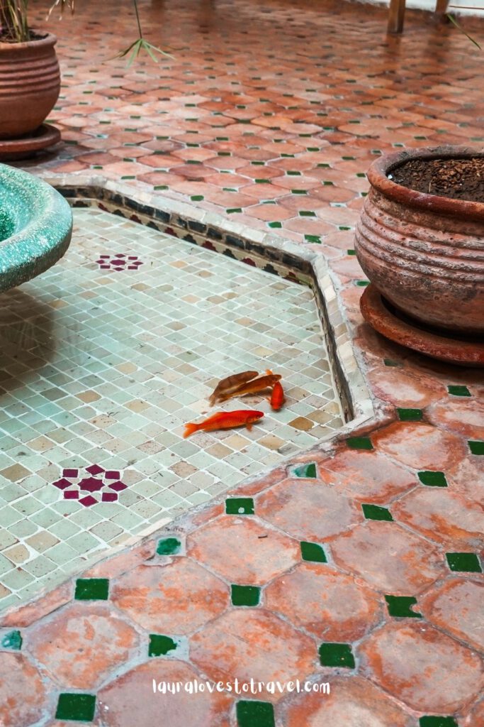 The fountain at Maison de la Photographie de Marrakech