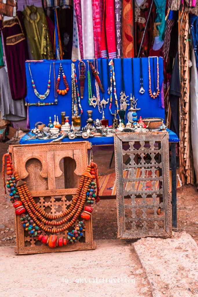 A Berber jewelry stall in Aït Ben Haddou