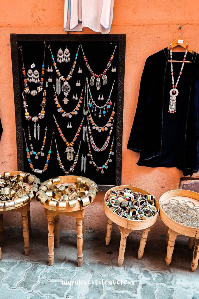 Jewelry in a souk in Marrakesh