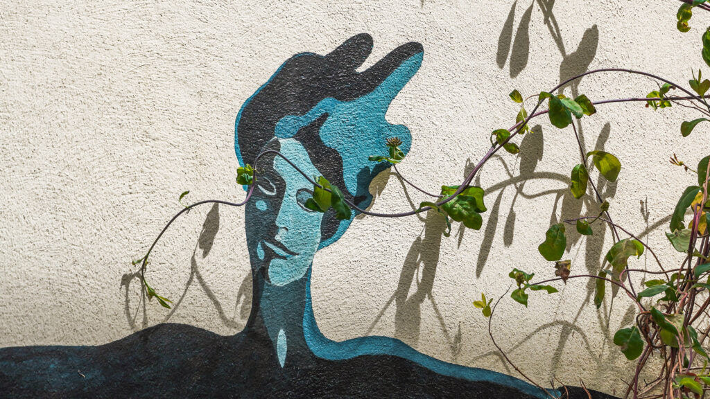 Street-art mural in the city center of Kampen