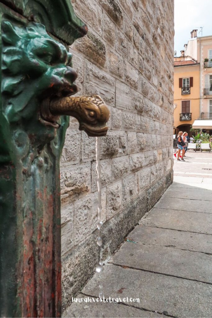 Water fountain in Krakow, Poland