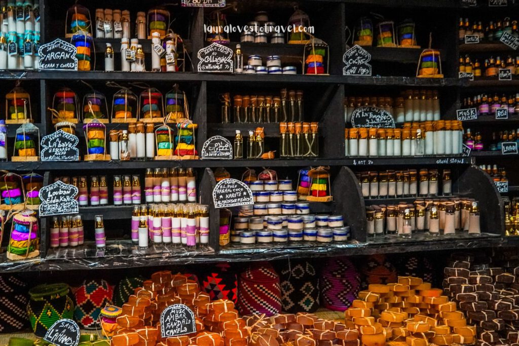 Buying artisan soaps in Morocco