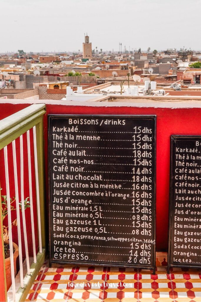 View from a rooftop in Marrakech